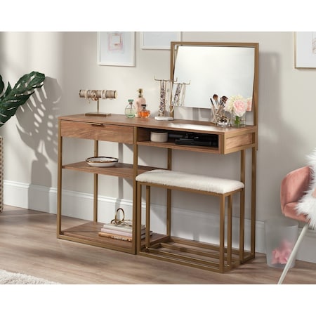 Sauder Internation Lux Vanity Sindoori Mango , Mirror tilts for added convenience and functionality 431115